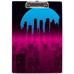 Futuristic Cityscape A4 Acrylic Clipboard by uniart180623