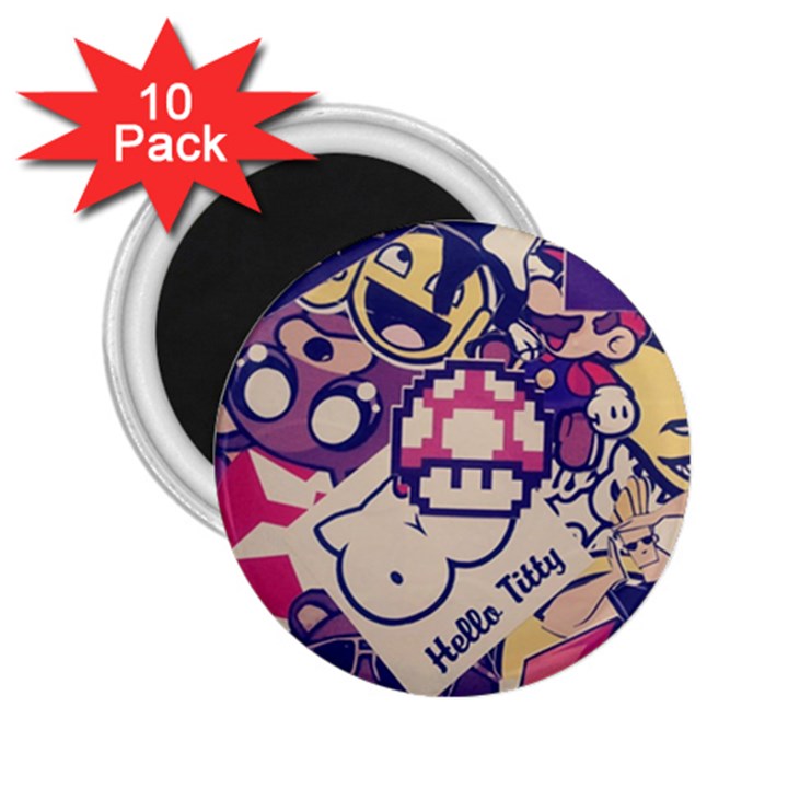 Retro Cartoon Titty Parody 2.25  Magnets (10 pack) 