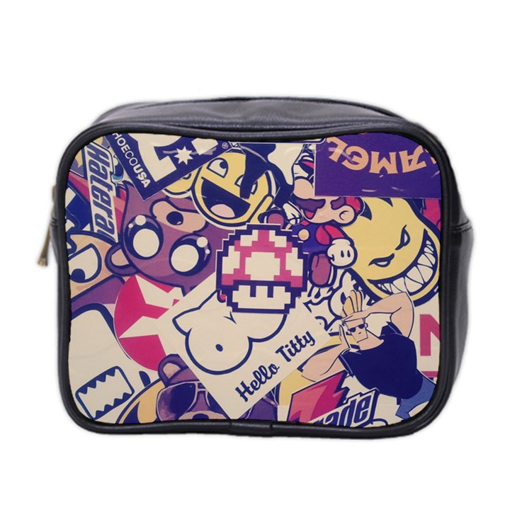 Retro Cartoon Titty Parody Mini Toiletries Bag (Two Sides)