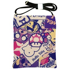 Retro Cartoon Titty Parody Shoulder Sling Bag by uniart180623