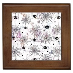 Creepy Spider Framed Tile by uniart180623