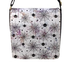 Creepy Spider Flap Closure Messenger Bag (l) by uniart180623