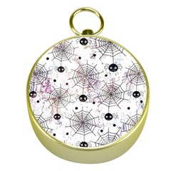 Creepy Spider Gold Compasses by uniart180623