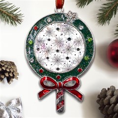 Creepy Spider Metal X mas Lollipop With Crystal Ornament by uniart180623