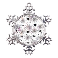 Creepy Spider Metal Large Snowflake Ornament by uniart180623