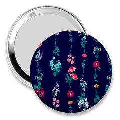 Flowers Pattern Bouquets Colorful 3  Handbag Mirrors by uniart180623