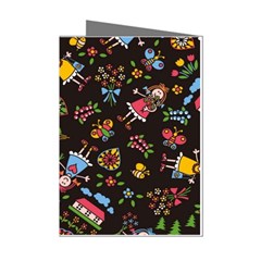 Cartoon Texture Mini Greeting Cards (pkg Of 8) by uniart180623