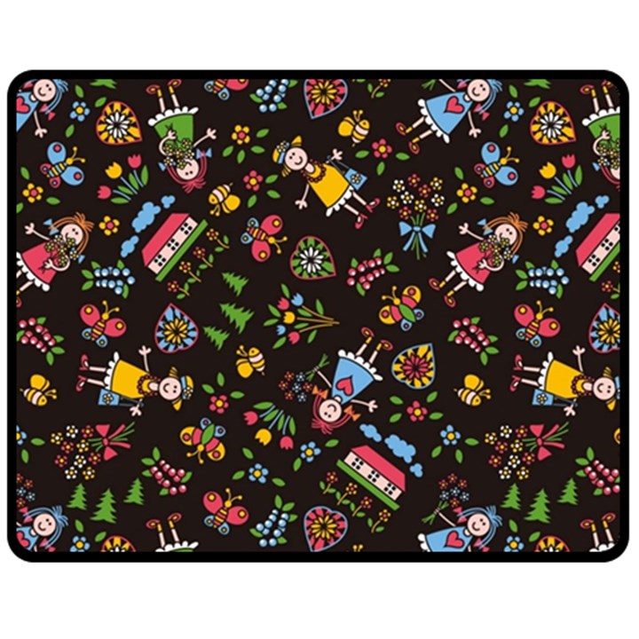 Cartoon Texture Fleece Blanket (Medium)