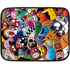 Cartoon Explosion Cartoon Characters Funny Two Sides Fleece Blanket (mini) by uniart180623