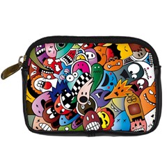 Cartoon Explosion Cartoon Characters Funny Digital Camera Leather Case by uniart180623