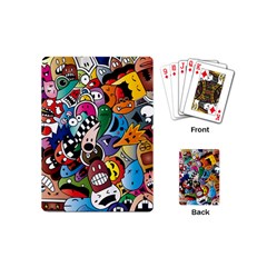 Cartoon Explosion Cartoon Characters Funny Playing Cards Single Design (mini) by uniart180623