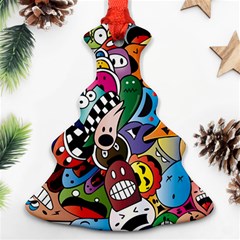 Cartoon Explosion Cartoon Characters Funny Christmas Tree Ornament (two Sides) by uniart180623