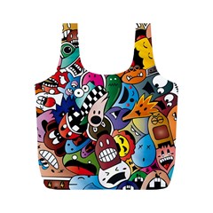 Cartoon Explosion Cartoon Characters Funny Full Print Recycle Bag (m) by uniart180623