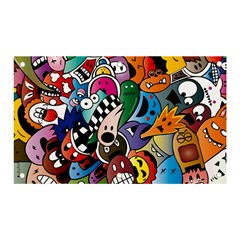 Cartoon Explosion Cartoon Characters Funny Banner And Sign 5  X 3  by uniart180623