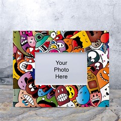 Cartoon Explosion Cartoon Characters Funny White Tabletop Photo Frame 4 x6  by uniart180623