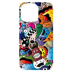 Cartoon Explosion Cartoon Characters Funny Iphone 14 Pro Max Black Uv Print Case by uniart180623