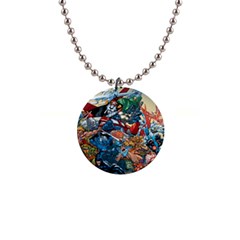 80 s Cartoons Cartoon Masters Of The Universe 1  Button Necklace by uniart180623