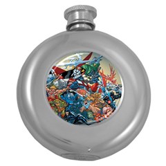 80 s Cartoons Cartoon Masters Of The Universe Round Hip Flask (5 Oz) by uniart180623