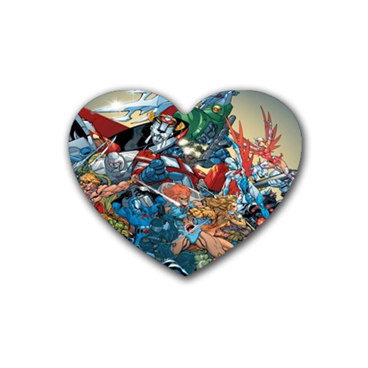 80 s Cartoons Cartoon Masters Of The Universe Rubber Heart Coaster (4 pack)