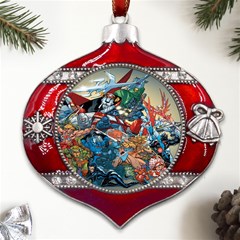 80 s Cartoons Cartoon Masters Of The Universe Metal Snowflake And Bell Red Ornament by uniart180623