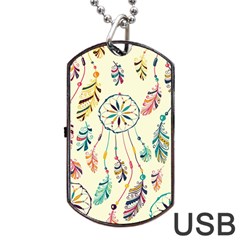 Dreamcatcher Abstract Pattern Dog Tag Usb Flash (one Side) by uniart180623