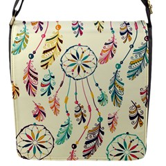 Dreamcatcher Abstract Pattern Flap Closure Messenger Bag (s) by uniart180623