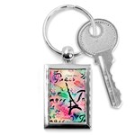 From Paris Abstract Art Pattern Key Chain (Rectangle) Front