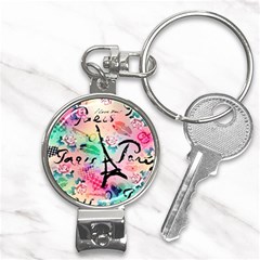 From Paris Abstract Art Pattern Nail Clippers Key Chain by uniart180623