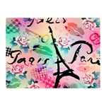 From Paris Abstract Art Pattern Two Sides Premium Plush Fleece Blanket (Mini) 35 x27  Blanket Front