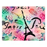 From Paris Abstract Art Pattern Premium Plush Fleece Blanket (Large) 80 x60  Blanket Front