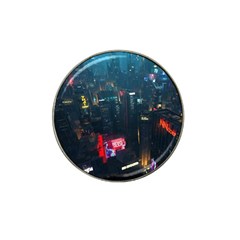 Cityscape Digital Art Hat Clip Ball Marker (4 Pack) by uniart180623