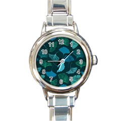 Pattern Plant Abstract Round Italian Charm Watch