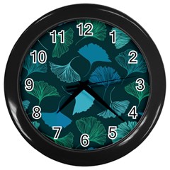 Pattern Plant Abstract Wall Clock (Black)