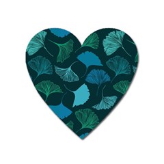 Pattern Plant Abstract Heart Magnet