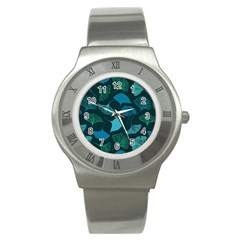 Pattern Plant Abstract Stainless Steel Watch