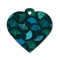 Pattern Plant Abstract Dog Tag Heart (Two Sides)