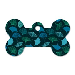 Pattern Plant Abstract Dog Tag Bone (Two Sides)