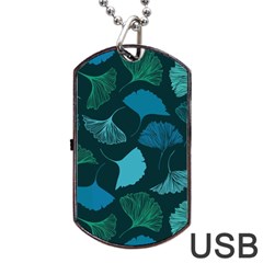 Pattern Plant Abstract Dog Tag USB Flash (Two Sides)