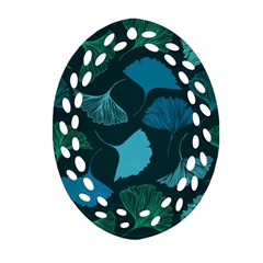 Pattern Plant Abstract Oval Filigree Ornament (Two Sides)