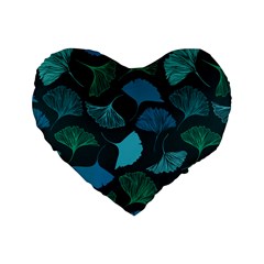 Pattern Plant Abstract Standard 16  Premium Heart Shape Cushions