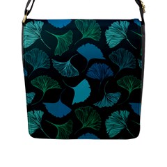 Pattern Plant Abstract Flap Closure Messenger Bag (L)