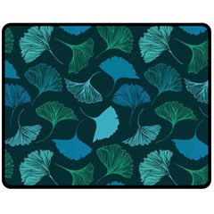 Pattern Plant Abstract Two Sides Fleece Blanket (Medium)