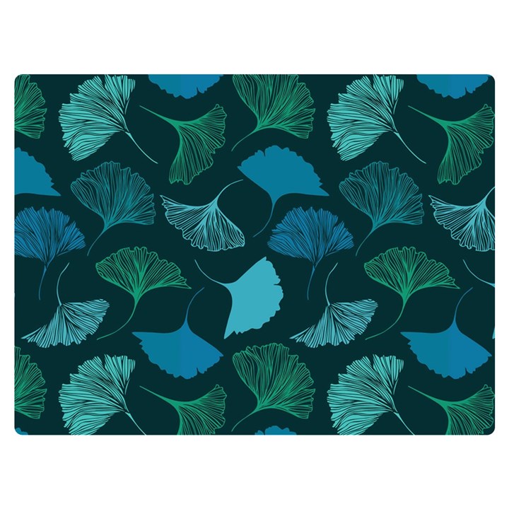 Pattern Plant Abstract Two Sides Premium Plush Fleece Blanket (Extra Small)