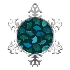 Pattern Plant Abstract Metal Small Snowflake Ornament