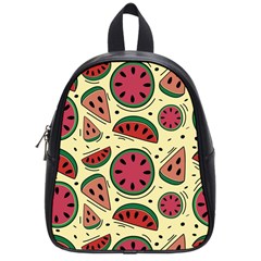 Watermelon Pattern Slices Fruit School Bag (small) by uniart180623