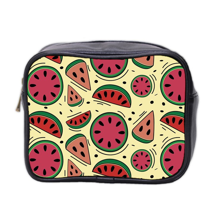 Watermelon Pattern Slices Fruit Mini Toiletries Bag (Two Sides)