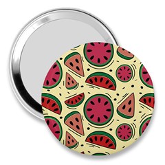 Watermelon Pattern Slices Fruit 3  Handbag Mirrors by uniart180623