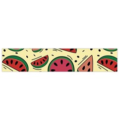 Watermelon Pattern Slices Fruit Small Premium Plush Fleece Scarf by uniart180623