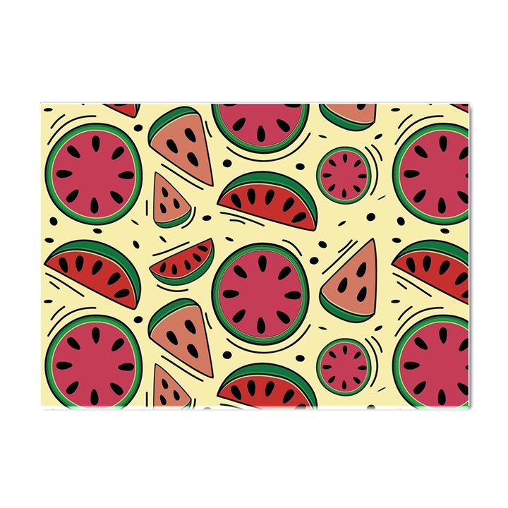 Watermelon Pattern Slices Fruit Crystal Sticker (A4)