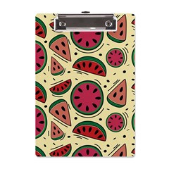 Watermelon Pattern Slices Fruit A5 Acrylic Clipboard by uniart180623